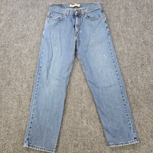 Levi's 550 Jeans Mens Size 32x30 Blue Relaxed Fit Paint Grunge